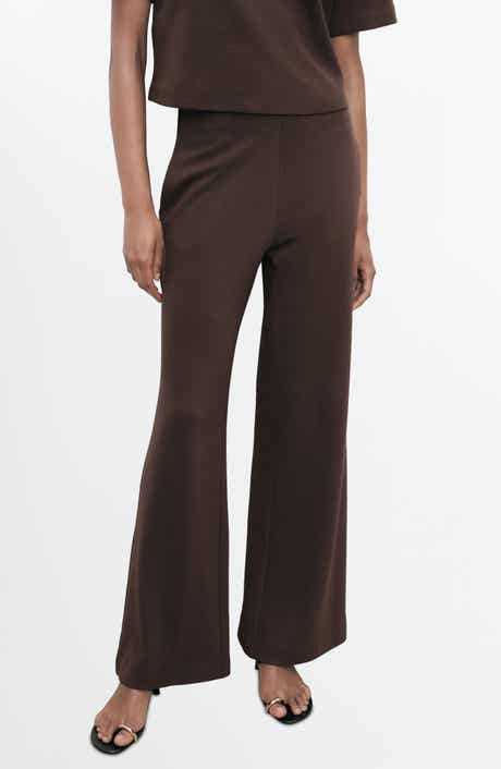 Straight Fit Cotton Blend Pants