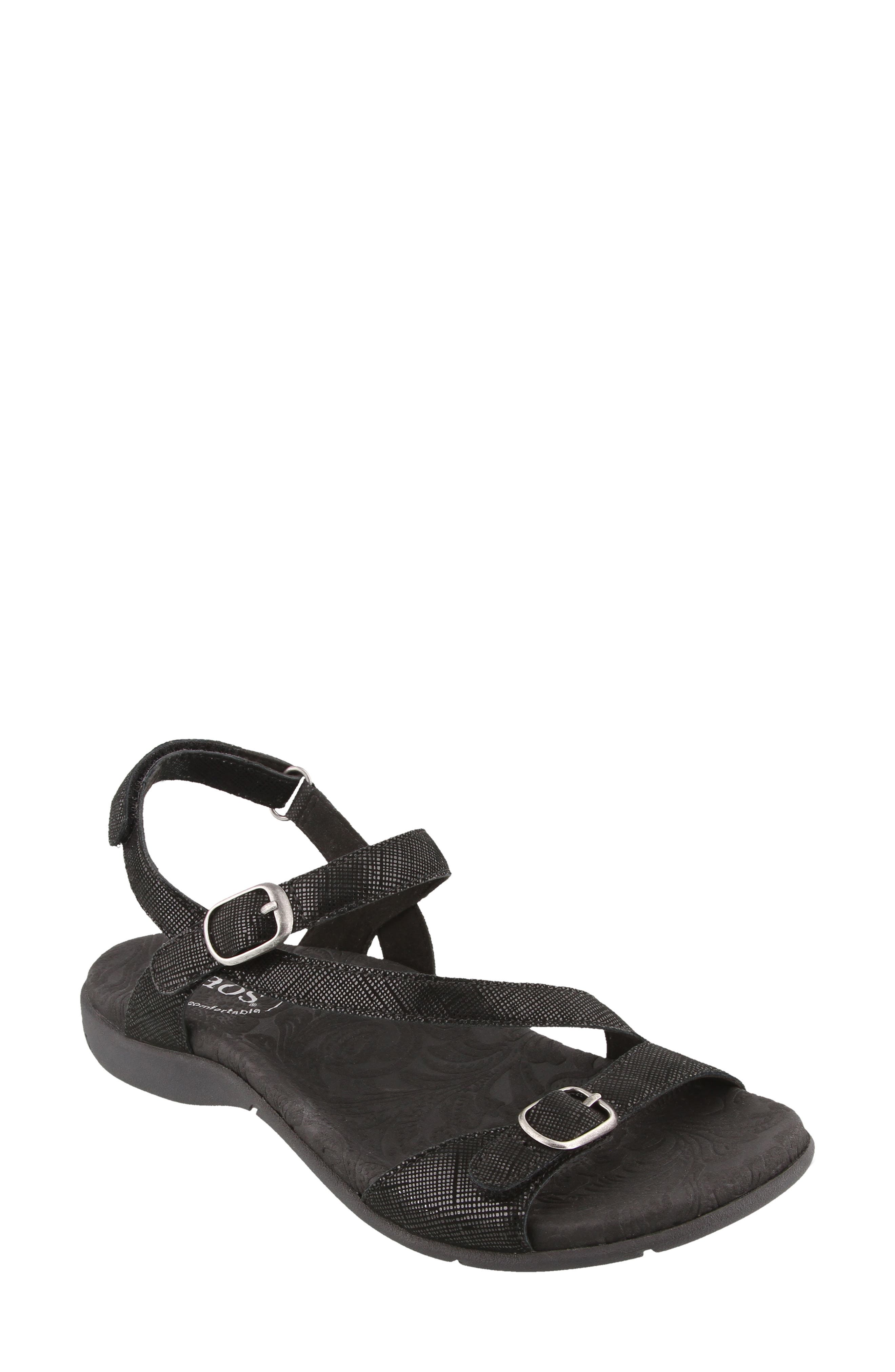 Beauty 2 Sandal, Main, color, BLACK PRINTED LEATHER