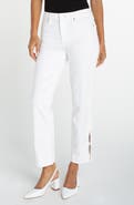 Liverpool Los Angeles Kennedy Embellished High Waist Crop Straight Leg Jeans