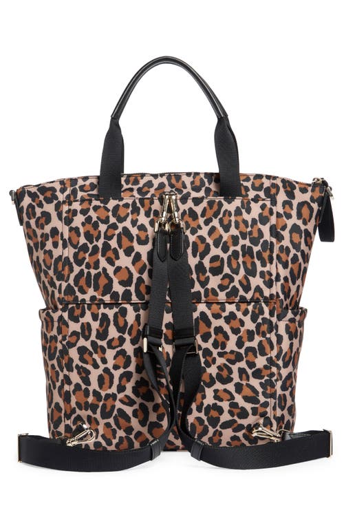 Kate Spade Chelsea Leopard Printed Backpack In Brown Multi