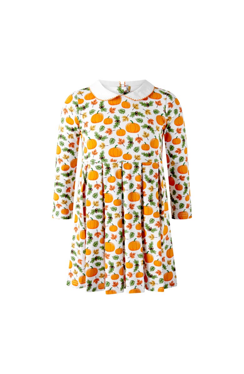 Rachel Riley Pumpkin Jersey Dress, Main, color, Orange