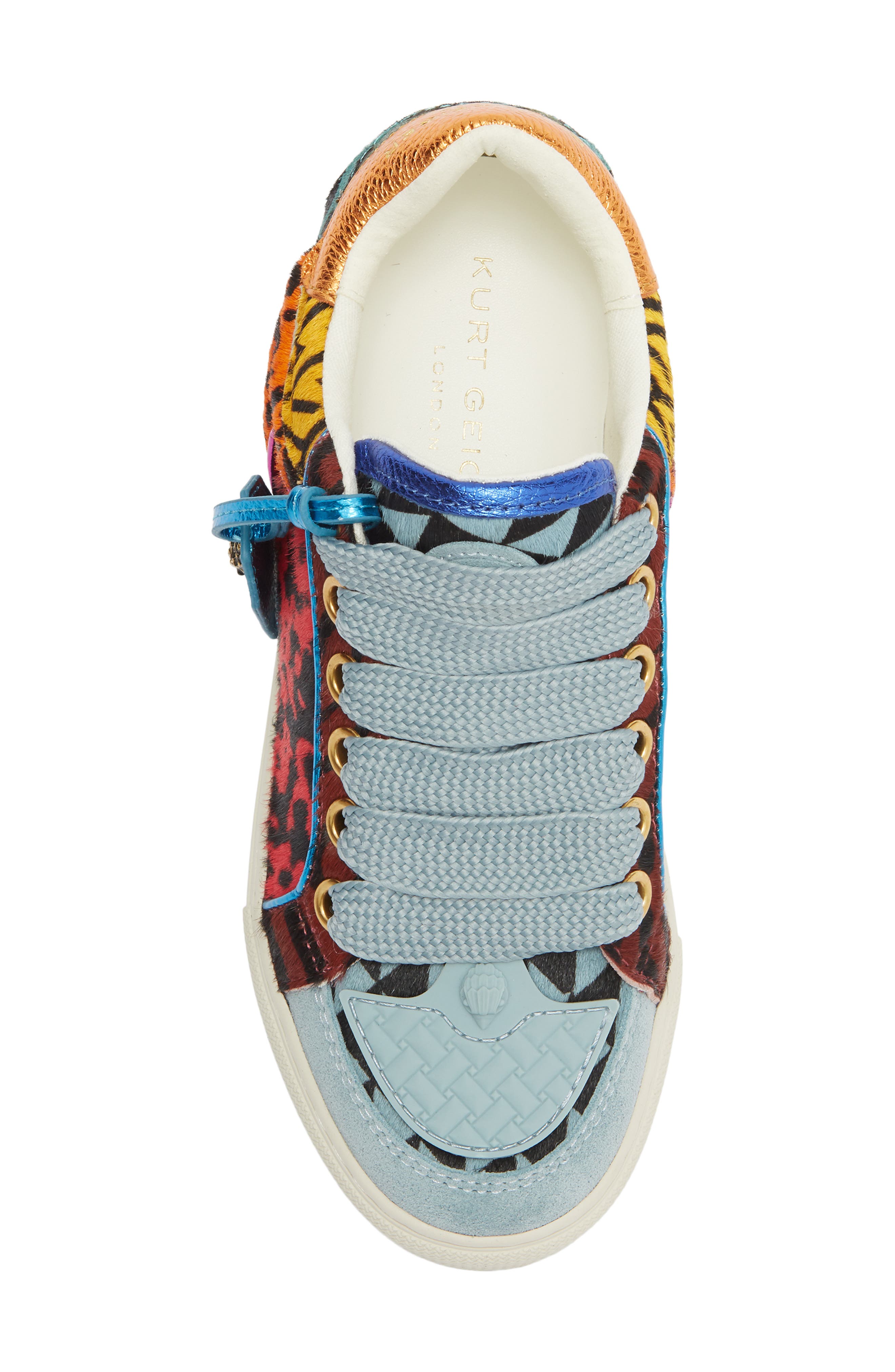 KG Kurt Geiger Southbank Tag Genuine Calf Hair Sneaker, Alternate, color, Blue/ Dark C