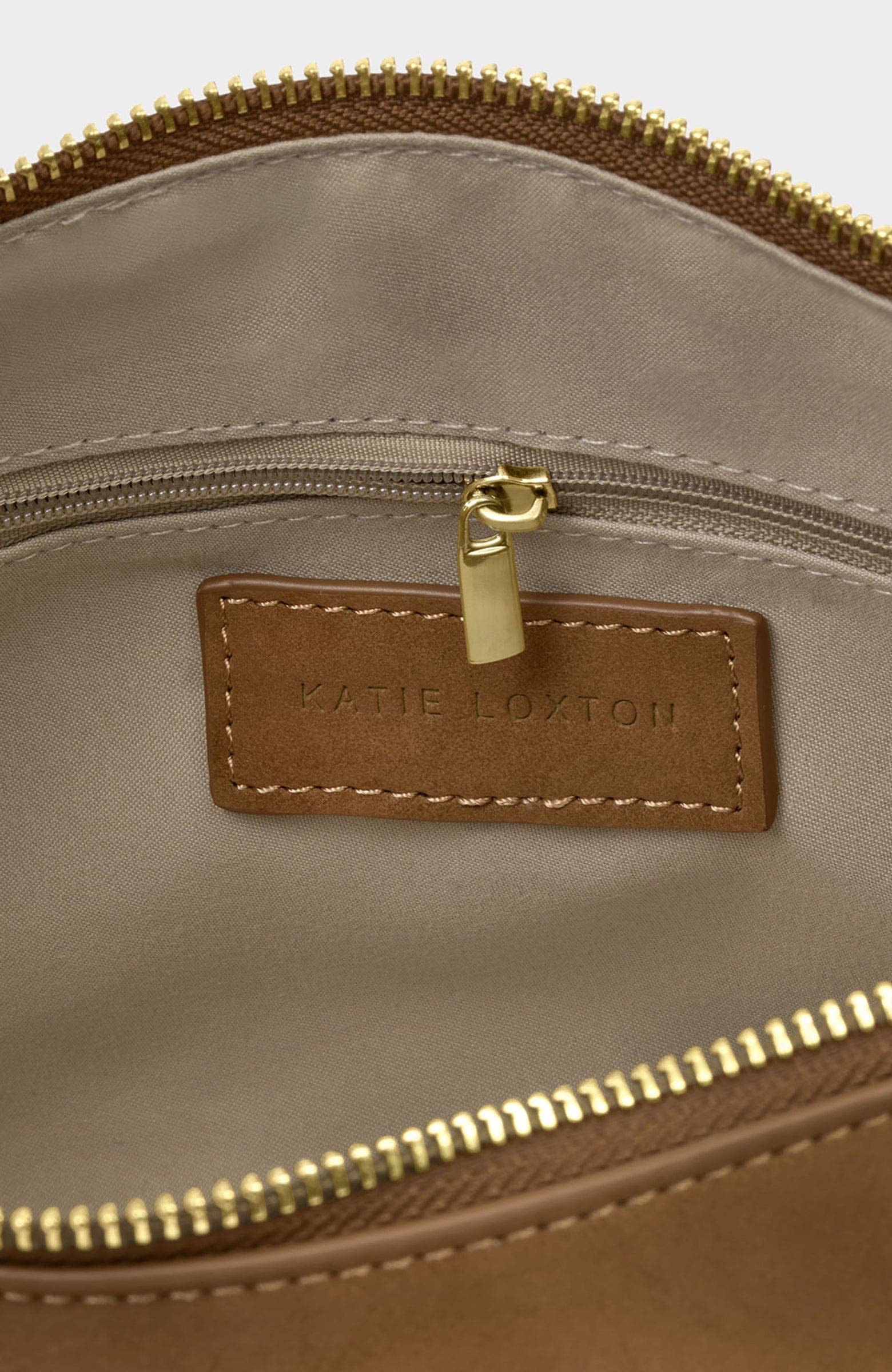 Katie Loxton Alize Shoulder Bag, Alternate, color, Caramel Suedette