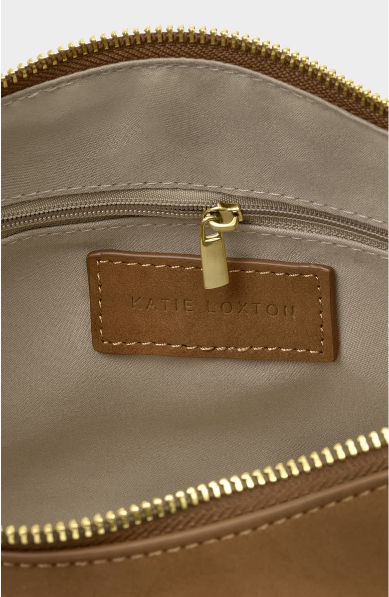 Katie Loxton Alize Shoulder Bag, Alternate, color, Caramel Suedette