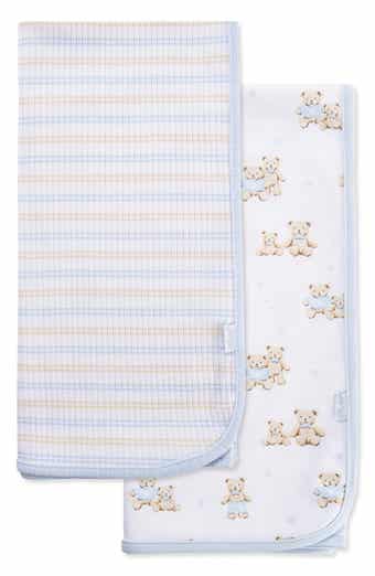 2-Pack Bear Theme Organic Cotton Receiving Blankets
