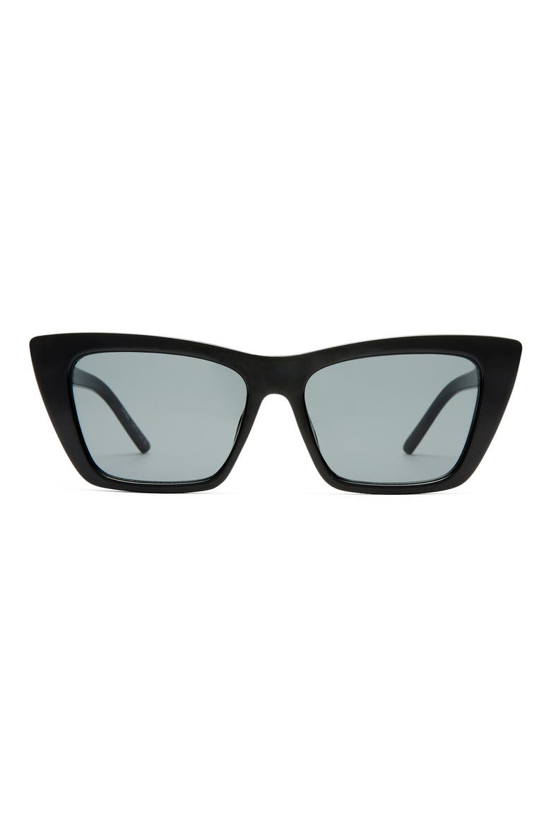 Solstice 53mm Cat Eye Sunglasses, Main, color, BLACK / SMOKE MONO