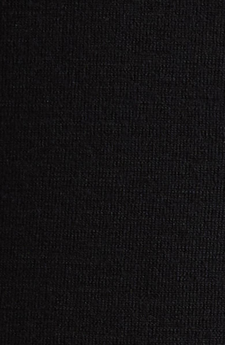 Moncler Grenoble Insulated Wool & Nylon Crewneck Sweater, Alternate, color, Black