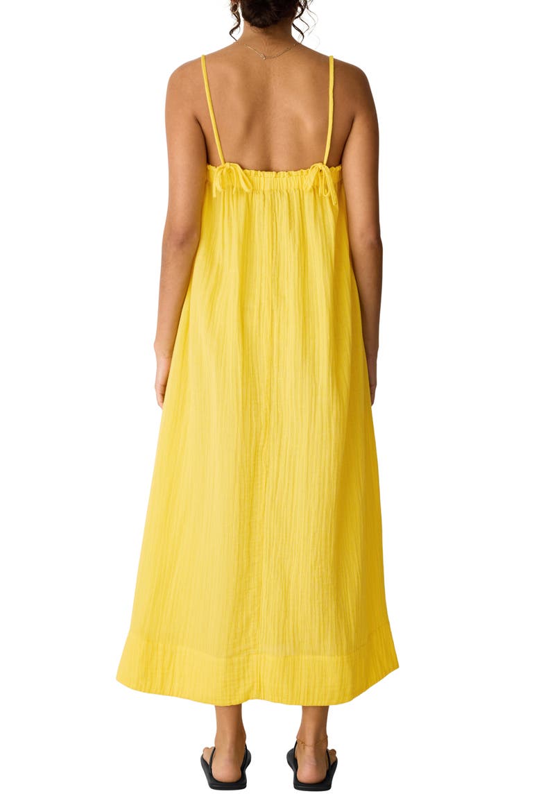 Stripe Organic Cotton Gauze Maxi Dress, Alternate, color, SOLEIL