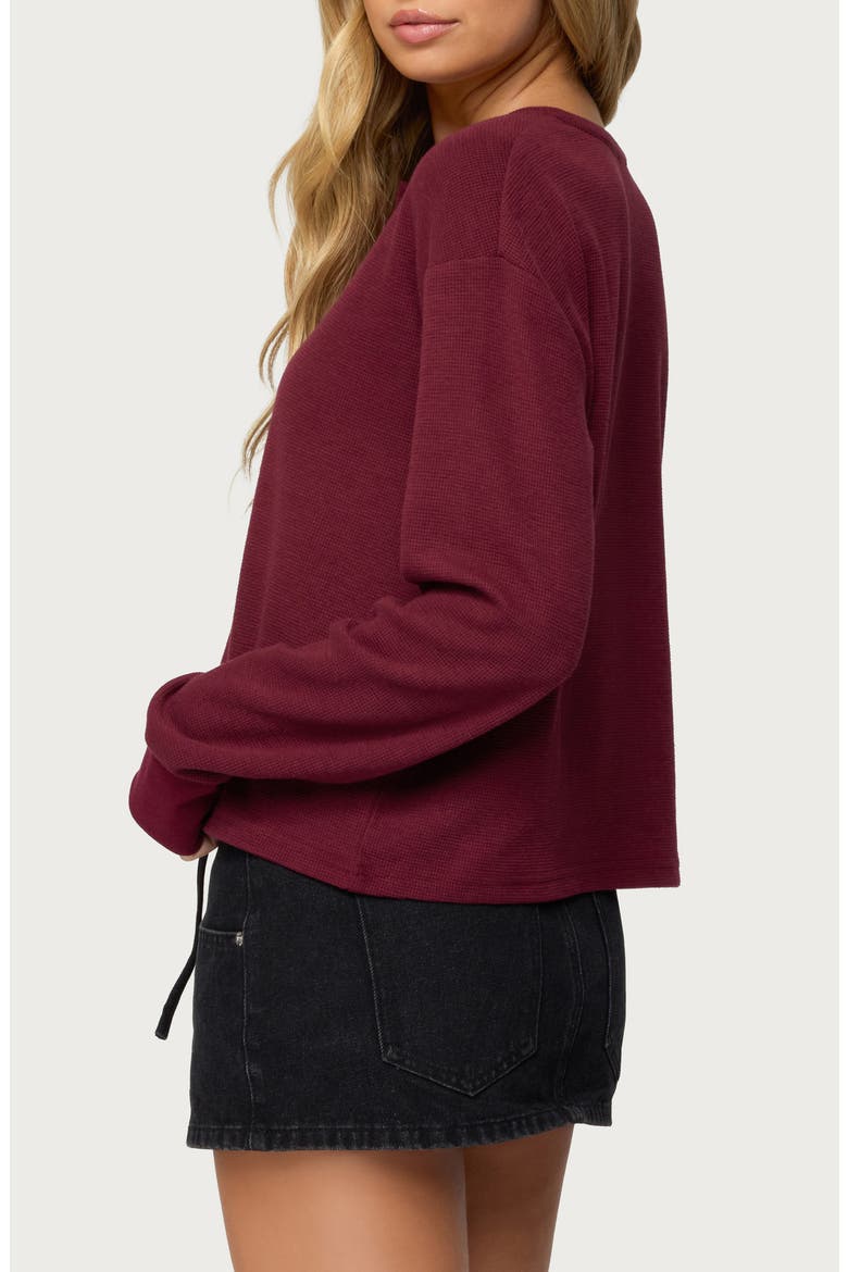 Deni Henley Shirt, Alternate, color, BURGUNDY