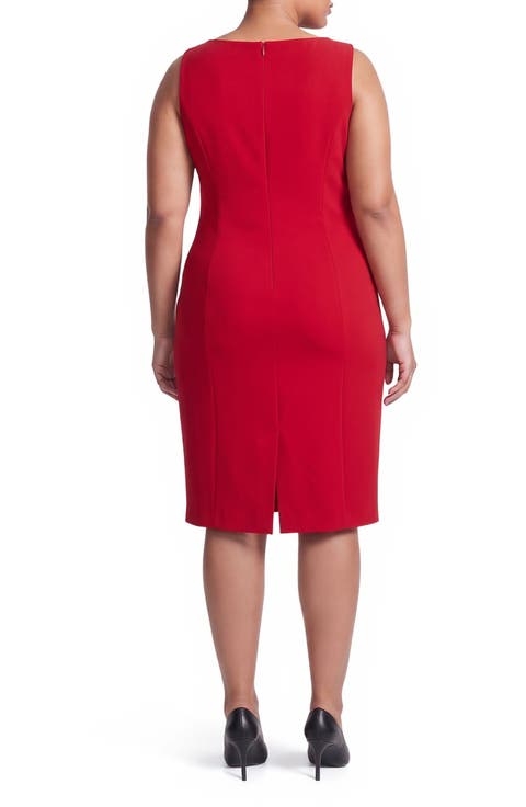 Boat Neck Sleeveless Sheath Dress