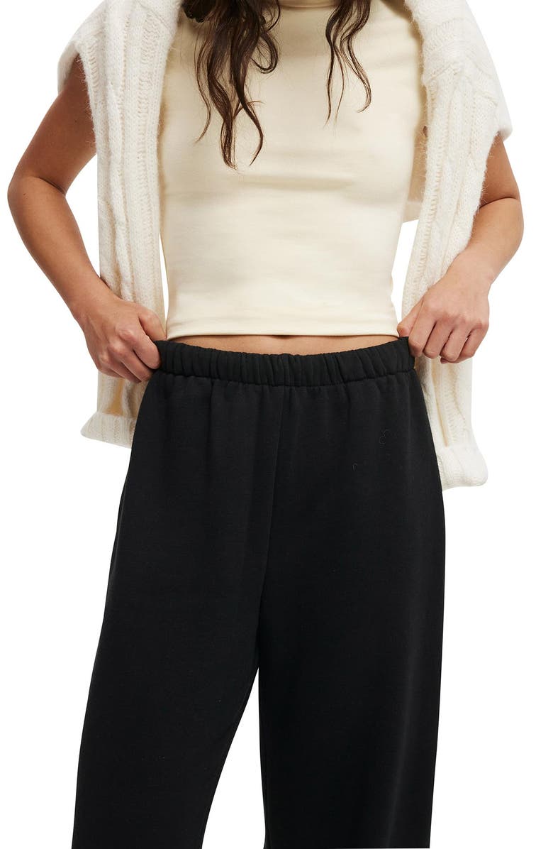 Cotton On Women
s Wide Leg Sweatpant, Alternate, color, Black