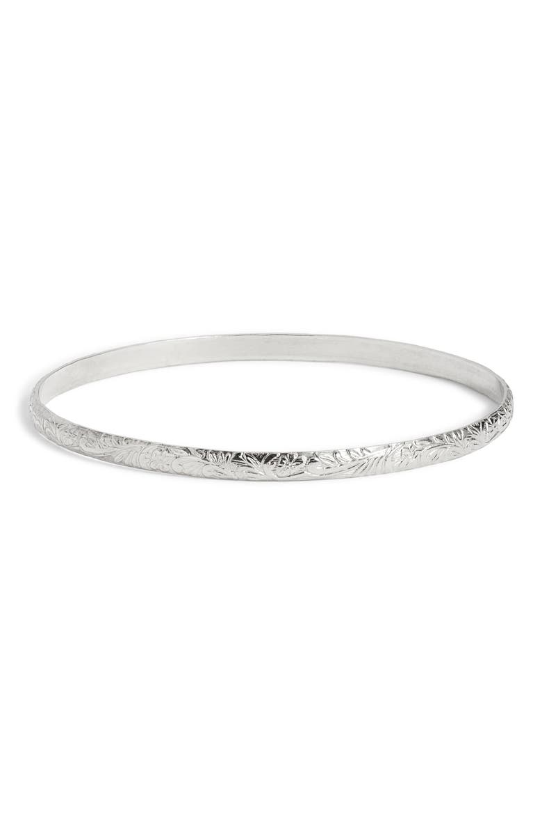 Flora Bangle, Main, color, STERLING SILVER