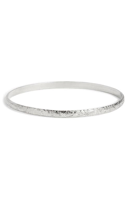 Nashelle Flora Bangle In Sterling Silver
