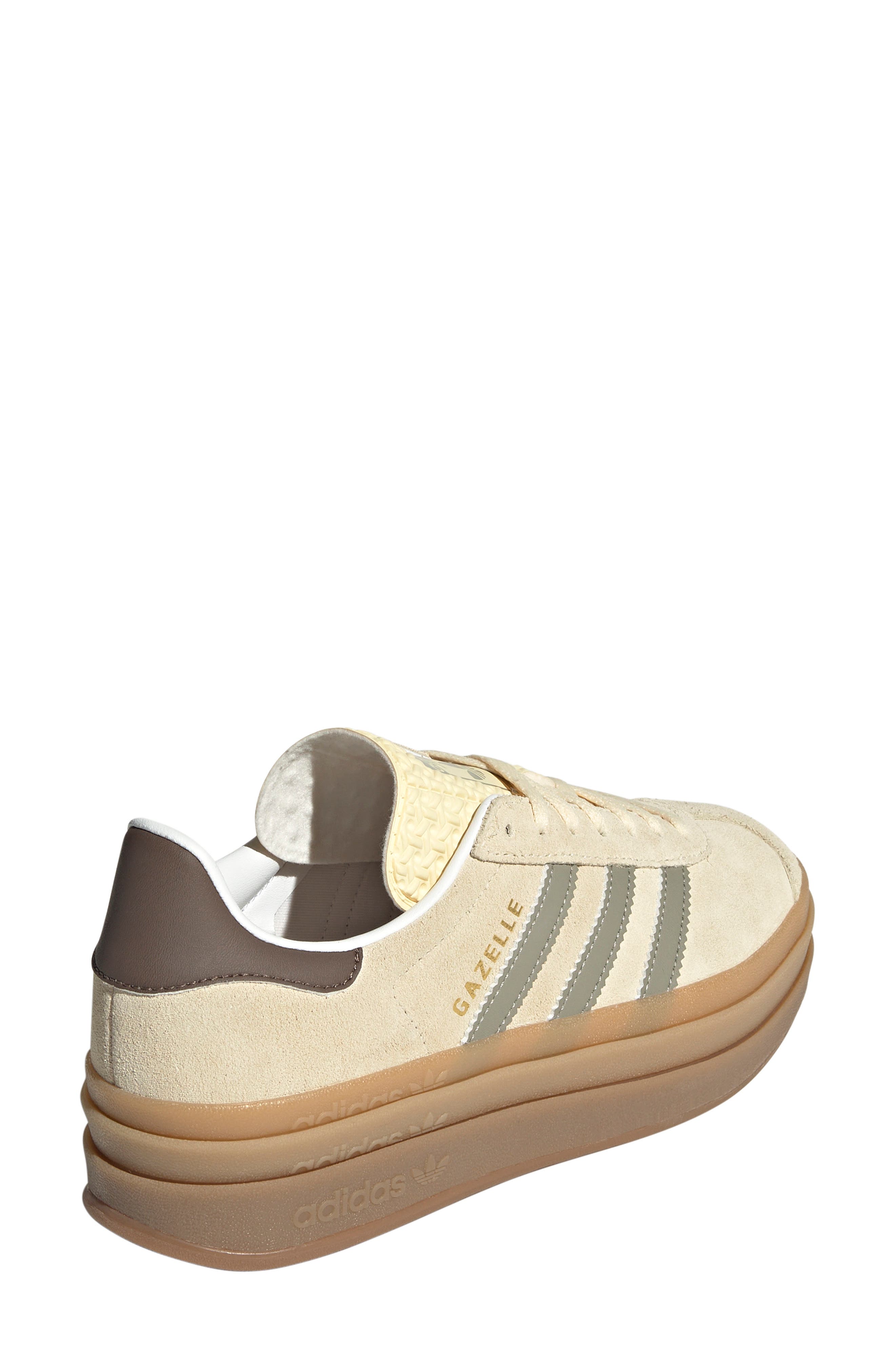 adidas Gazelle Bold Platform Sneaker, Alternate, color, Warm Vanilla/ Silver