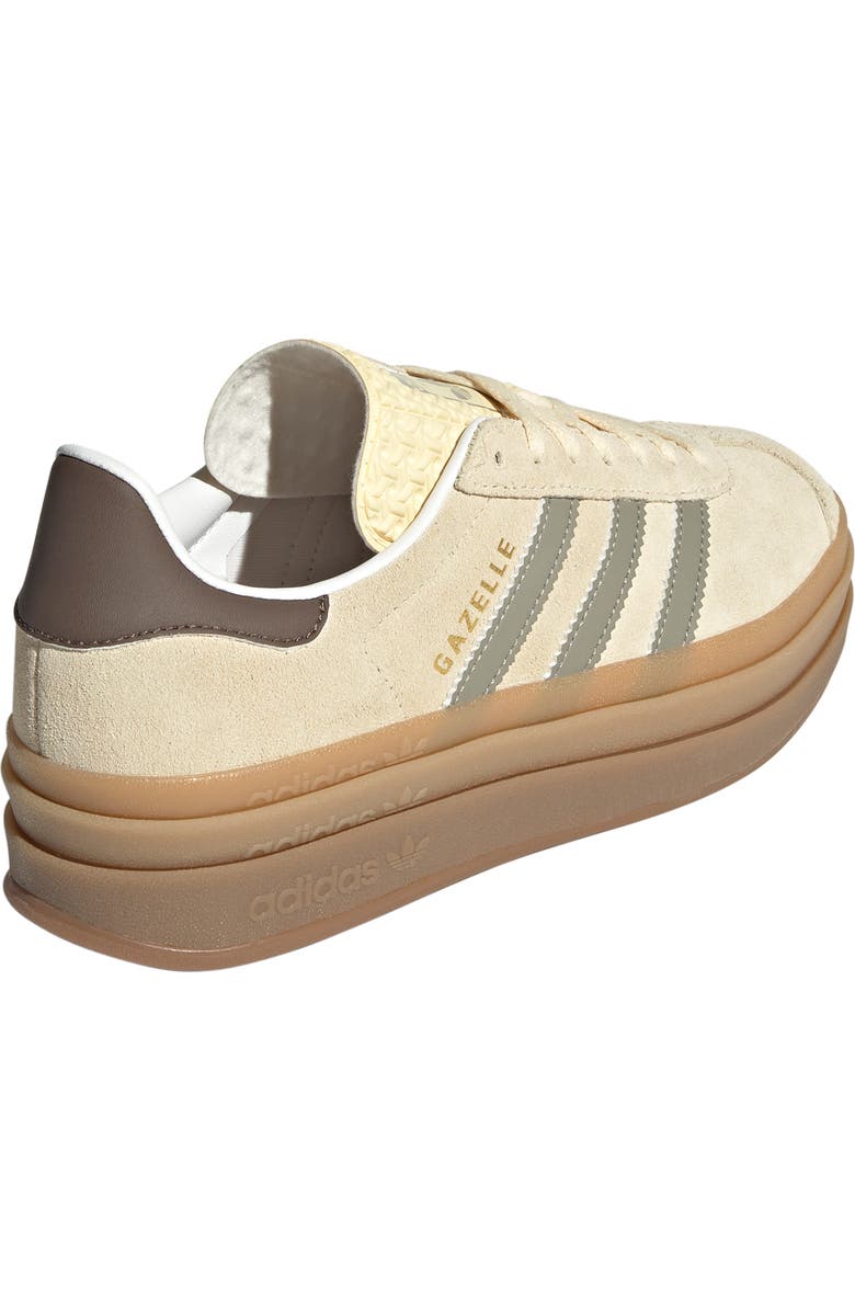 adidas Gazelle Bold Platform Sneaker, Alternate, color, Warm Vanilla/ Silver