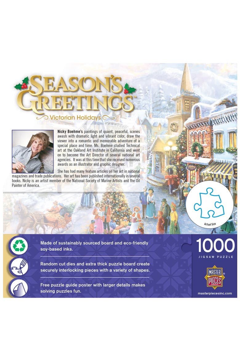 Victorian Holidays 1000 Piece Puzzle, Alternate, color, Multicolor
