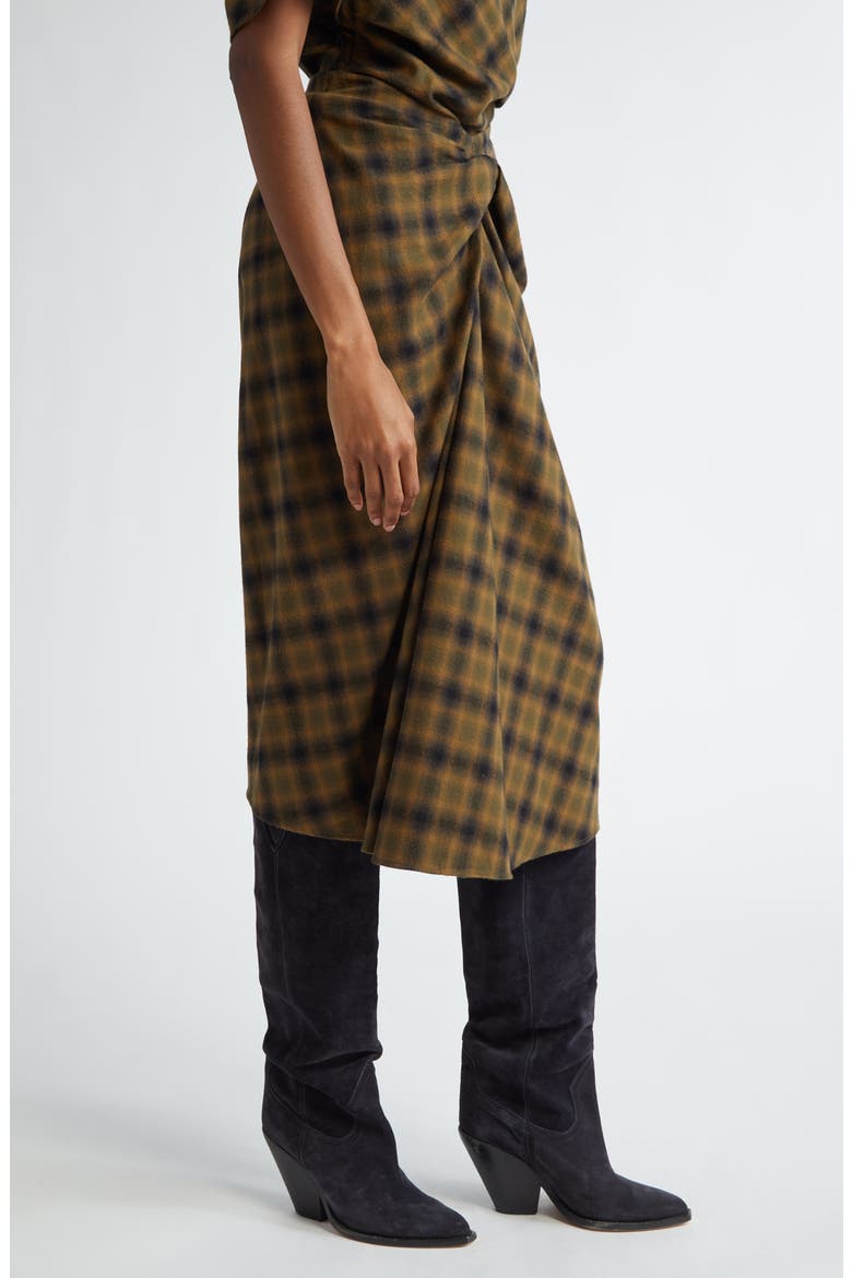 Tijuana Plaid Cotton Skirt, Alternate, color, KHAKI/ KHAKI