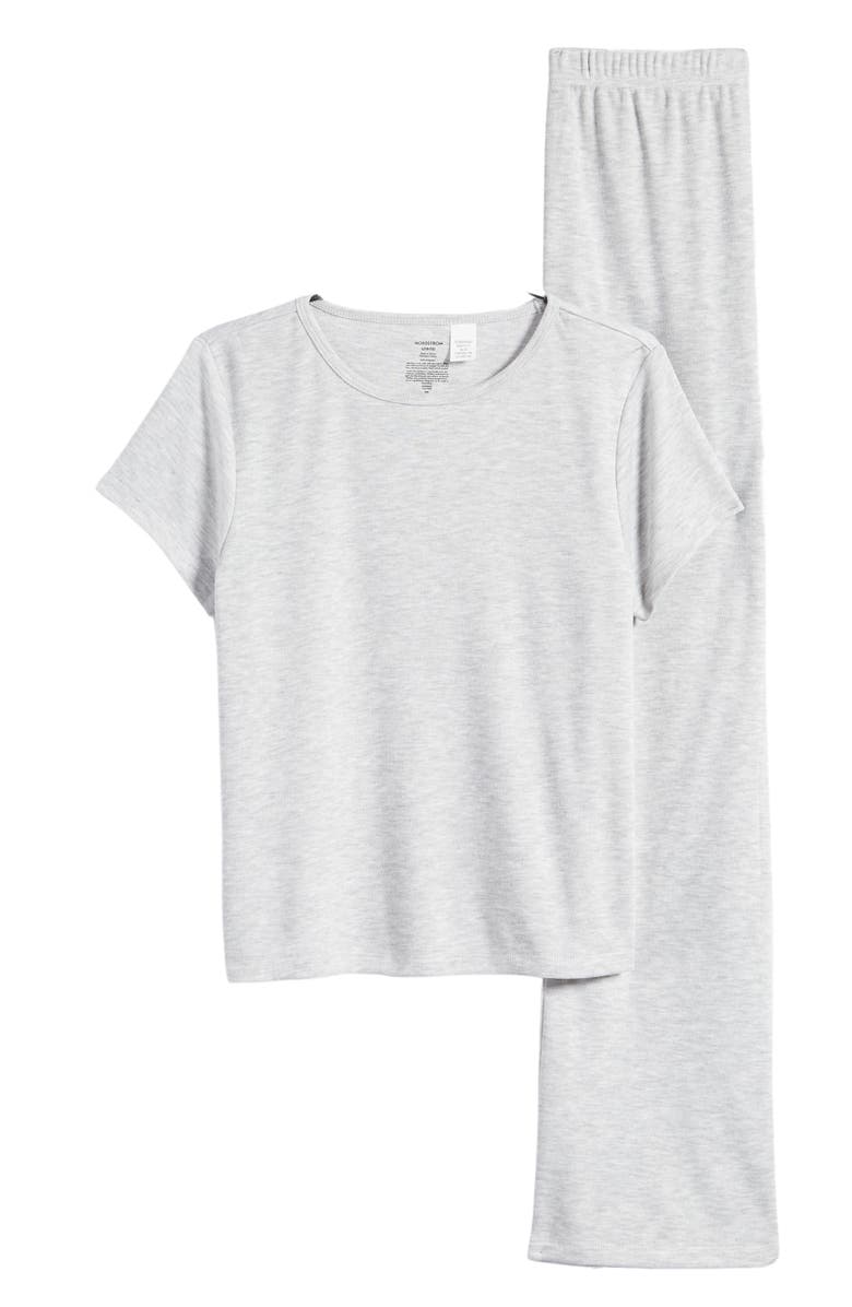 Nordstrom Kids' Wide Leg Knit Pajamas, Main, color,