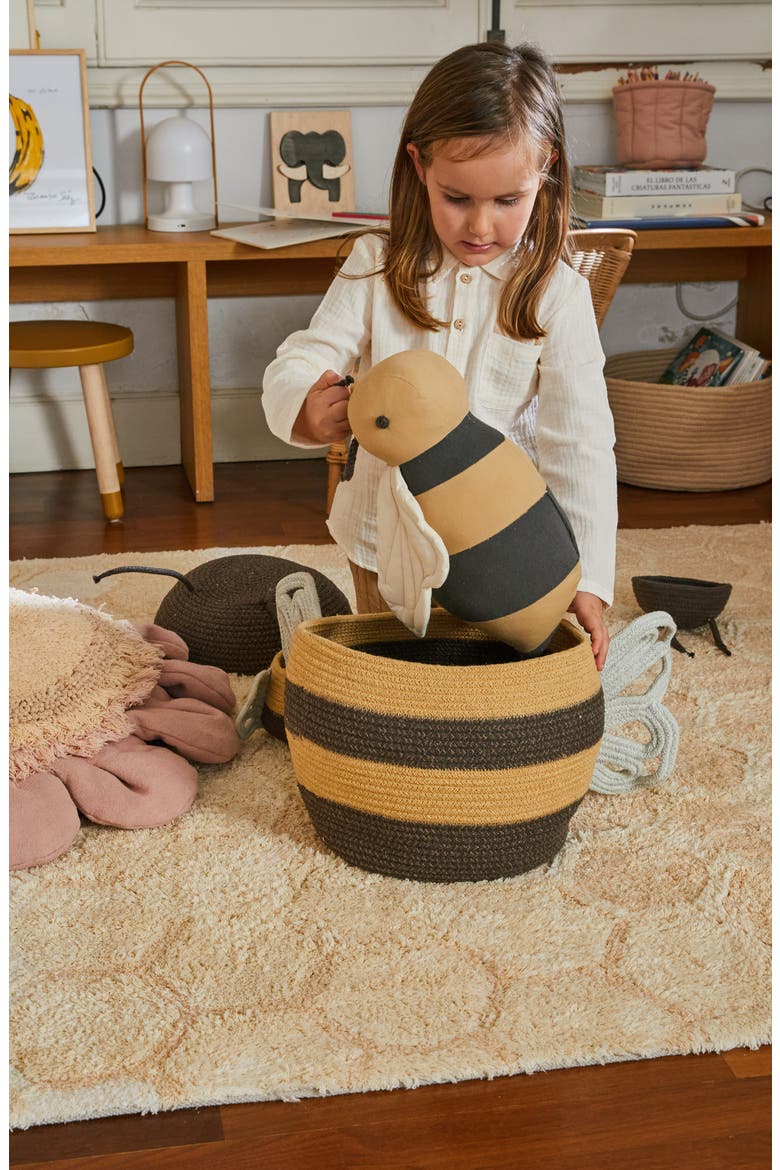 Mama Bee Basket, Alternate, color, BLACK