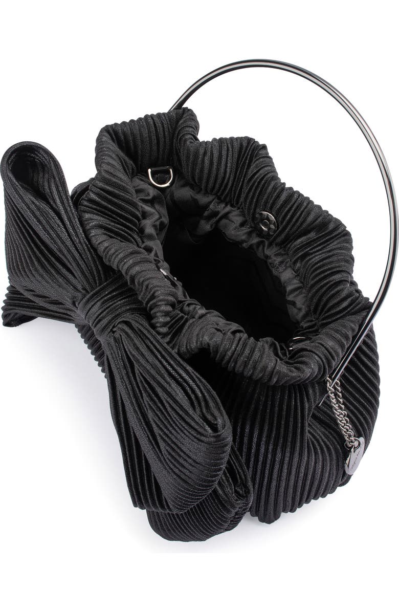 Olga Berg Elise Pleated Top Handle Bag, Alternate, color, Black