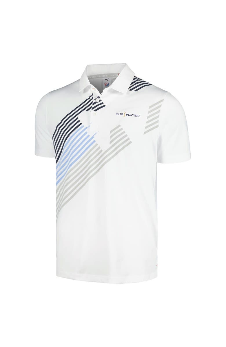 PUMA Men's Puma White THE PLAYERS Volition Jet Polo, Alternate, color,