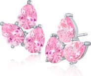 CZ by Kenneth Jay Lane Pear Cut Cubic Zirconia Cluster Stud Earrings