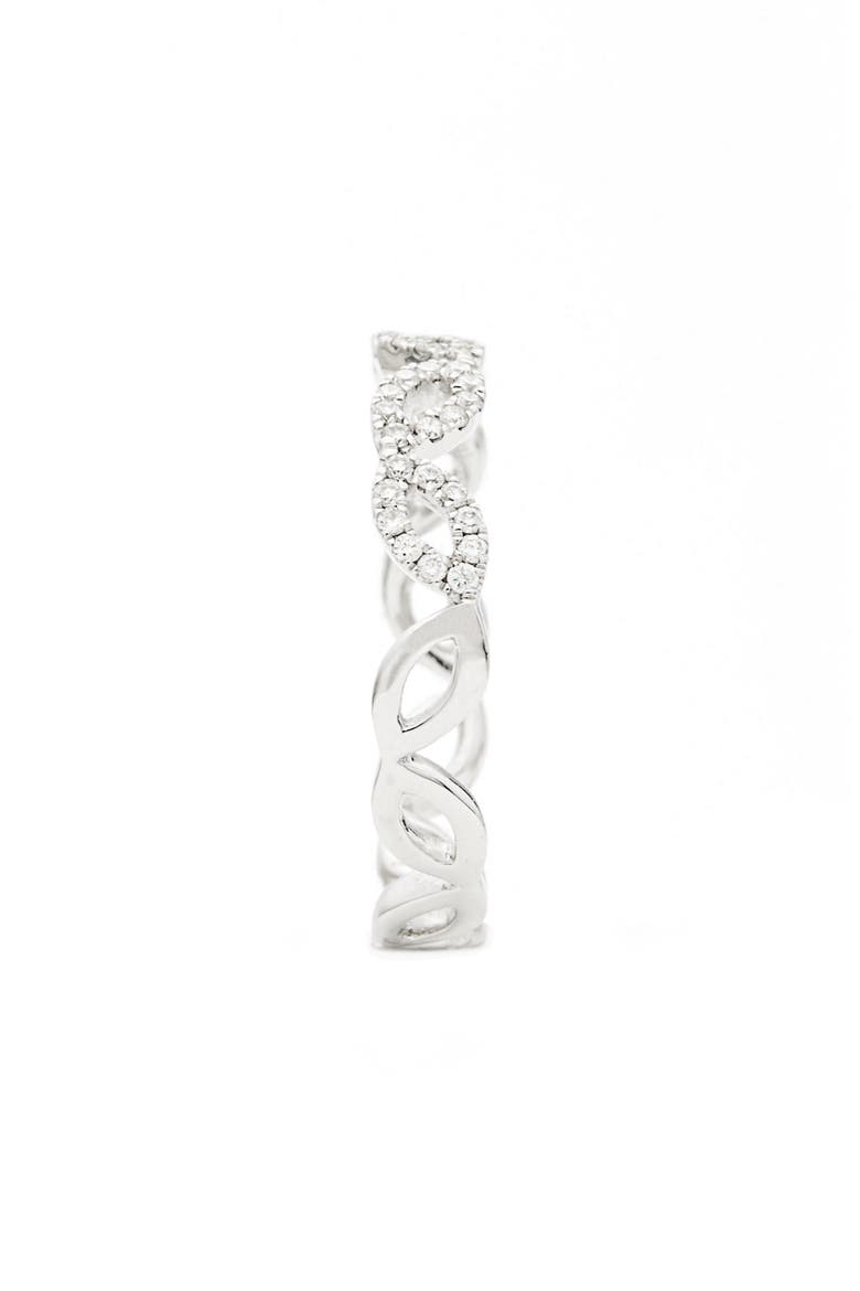 Stackable Diamond Marquise Band Ring (Nordstrom Exclusive), Main, color, WHITE GOLD