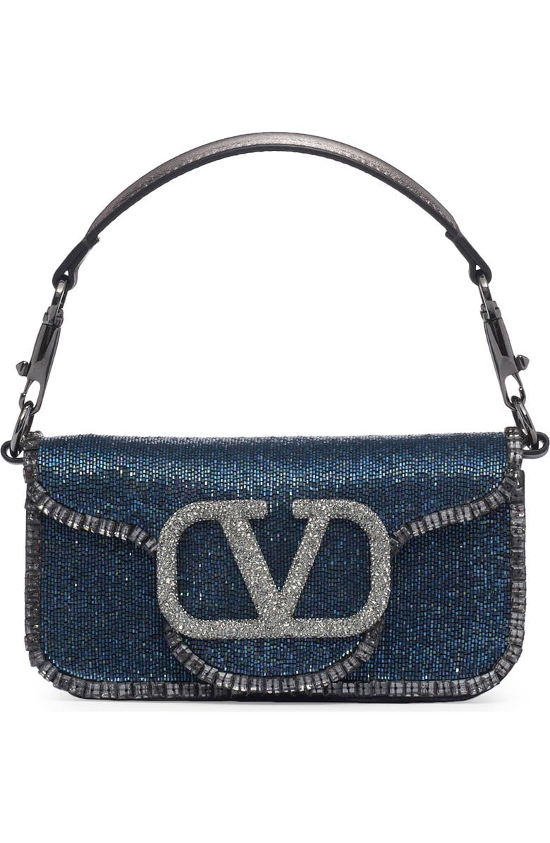 Valentino Garavani Small Locò Beaded Shoulder Bag, Main, color,