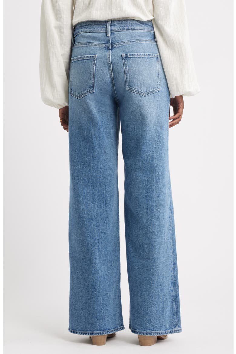 High Waist Denim Wide Leg Jeans, Alternate, color, BLUE WASH