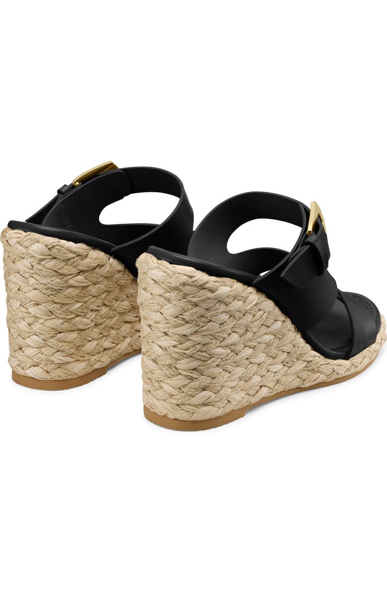 Stuart Weitzman Sai Espadrille Wedge Sandal, Alternate, color, Black