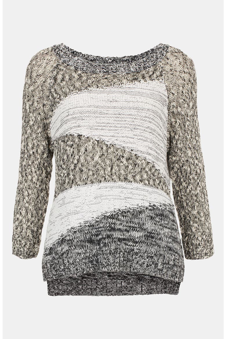 Mixed Yarn Insert Sweater, Main, color, GREY