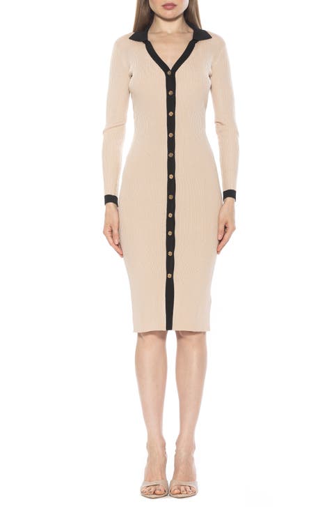 Cordelia Knit Long Sleeve Shirtdress