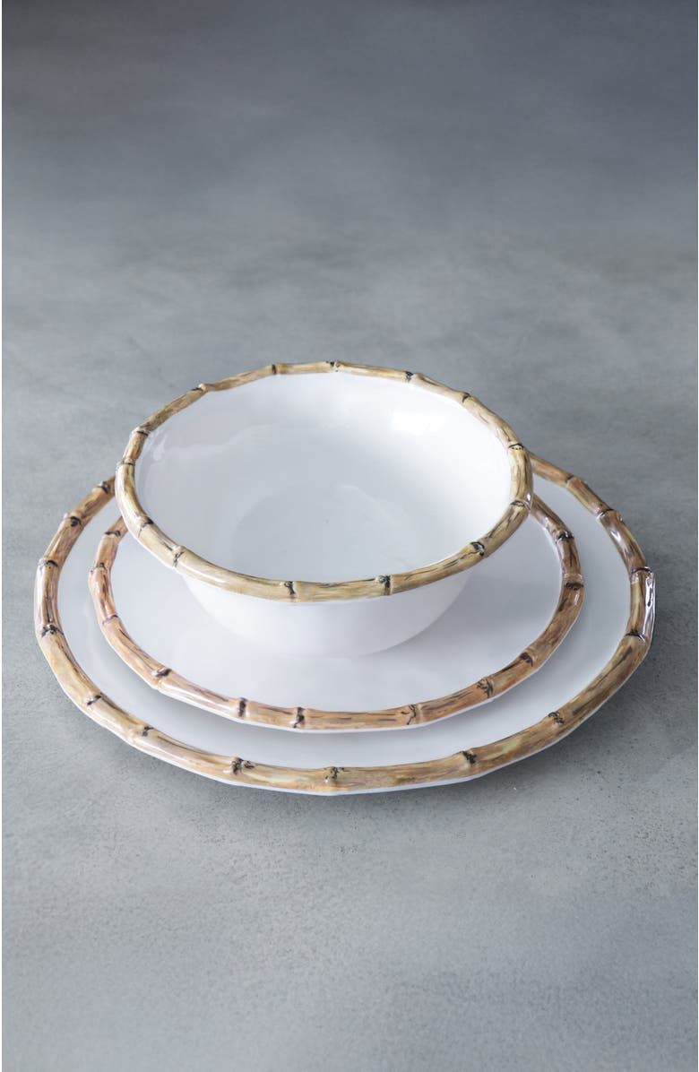 BEATRIZ BALL Collection Vida Cane Cereal Bowl, Set of 4, Alternate, color, White