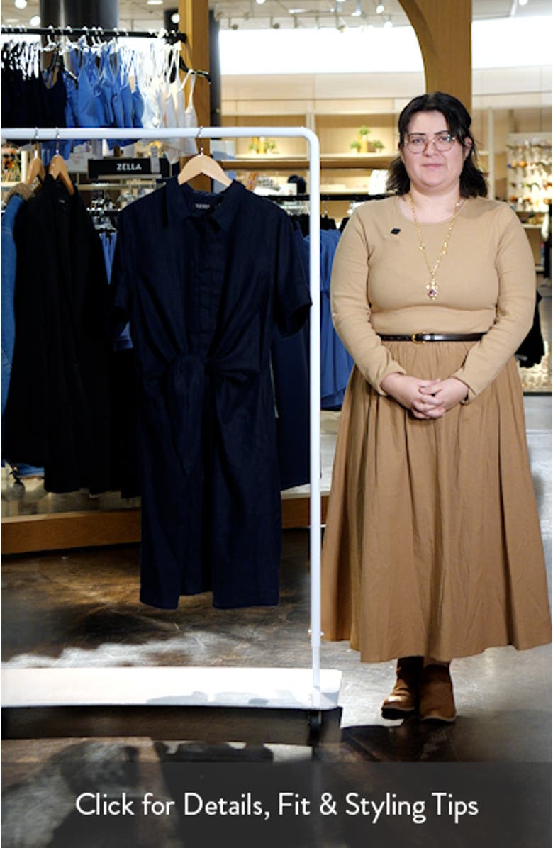 Front Tie Linen Shirtdress, sales video thumbnail