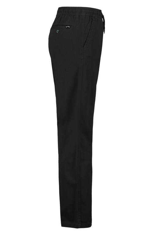 Billabong Kids' Larry Stretch Twill Drawstring Pants In Black