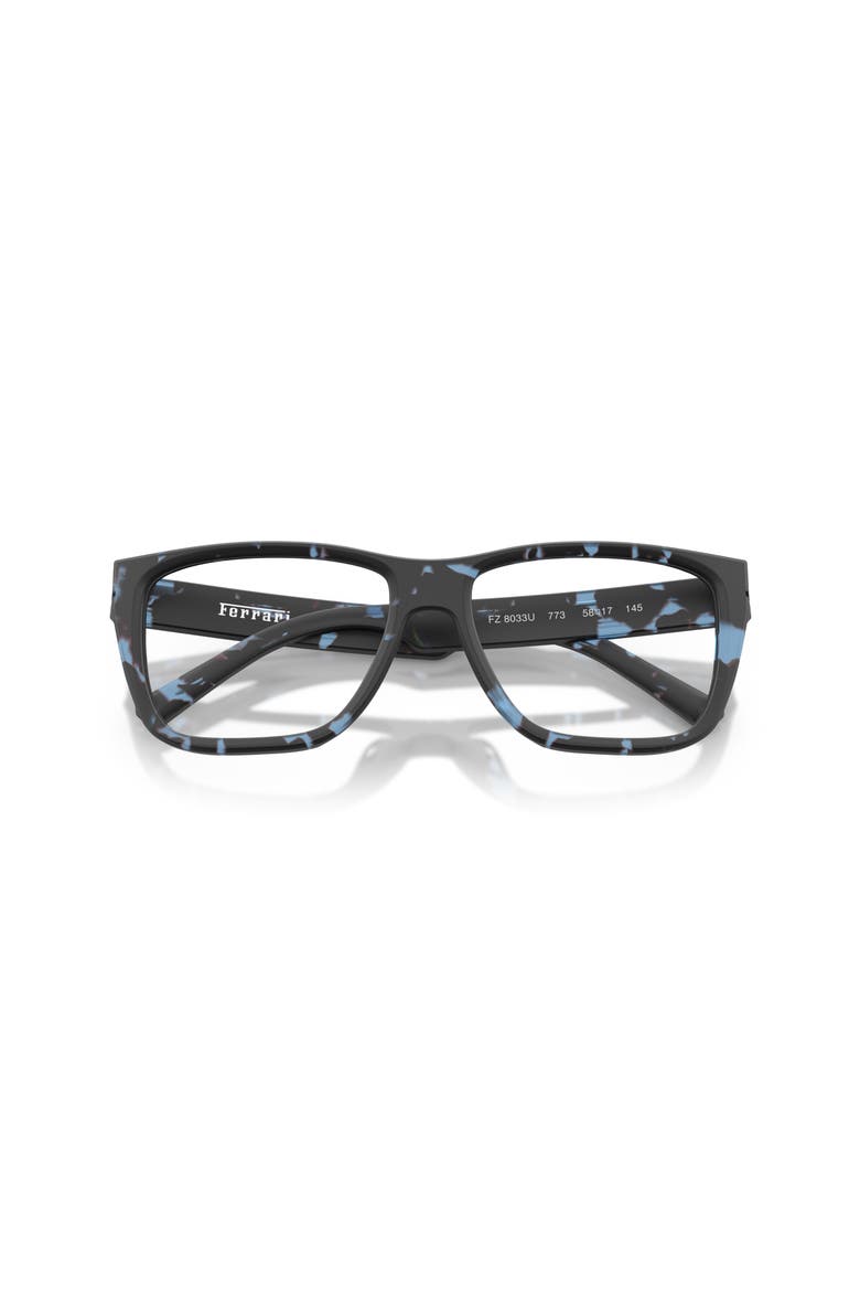 58mm Square optical glasses, Alternate, color, Blue