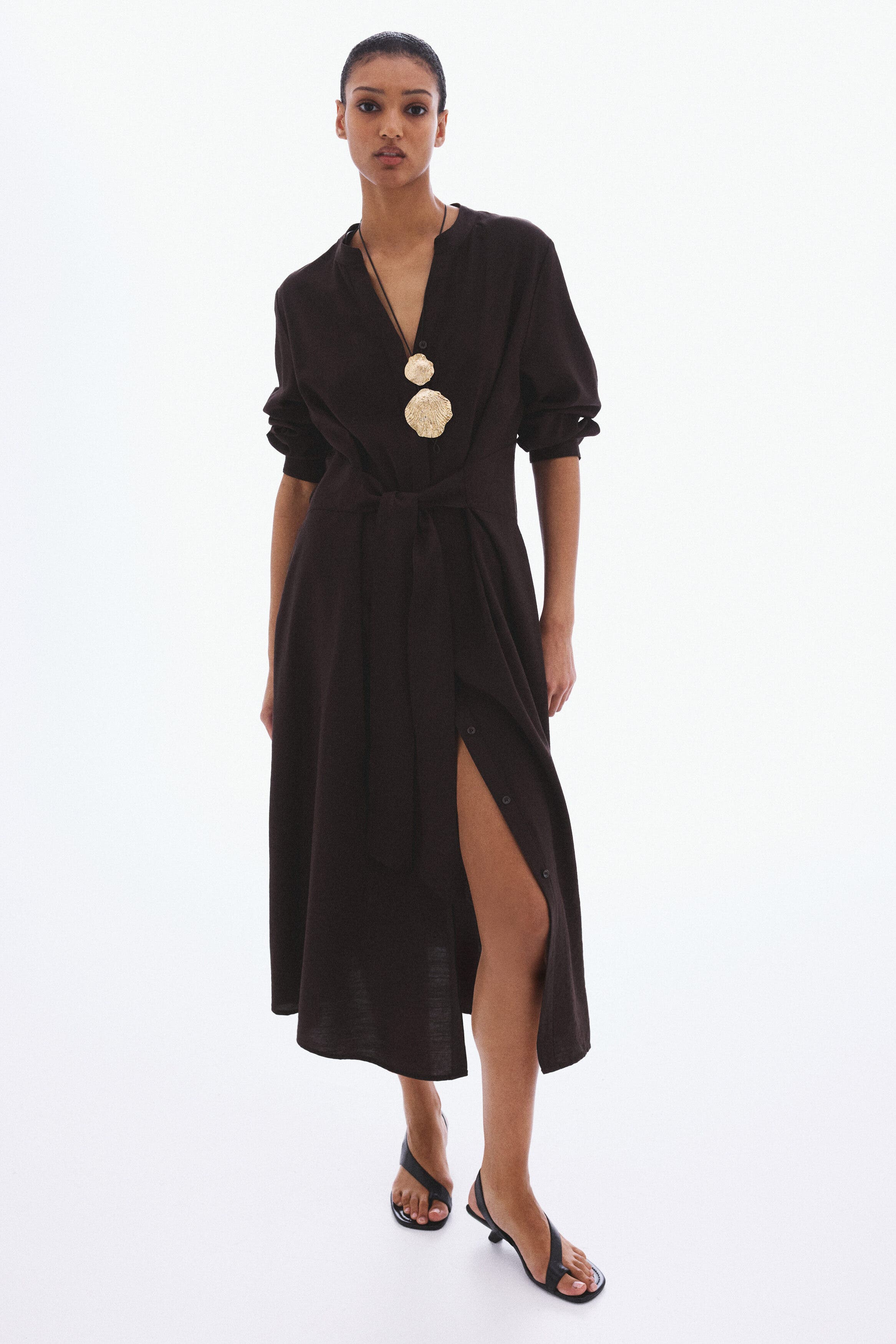 Tie-belt dress