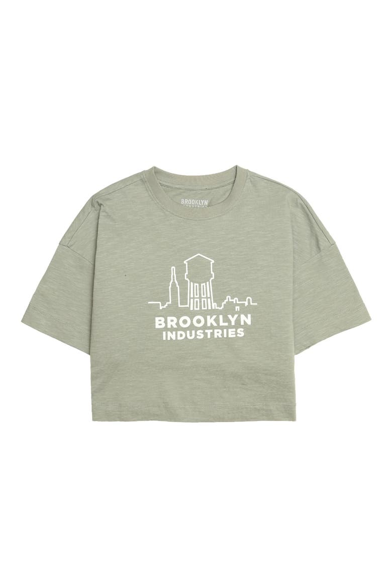 City Cotton Crop T-Shirt, Main, color, AGAVE GREEN