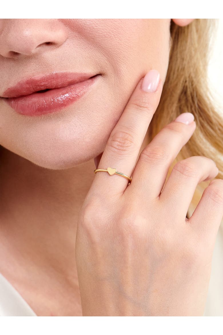 Heart Ring in 14K Gold, 4mm, Alternate, color, Gold