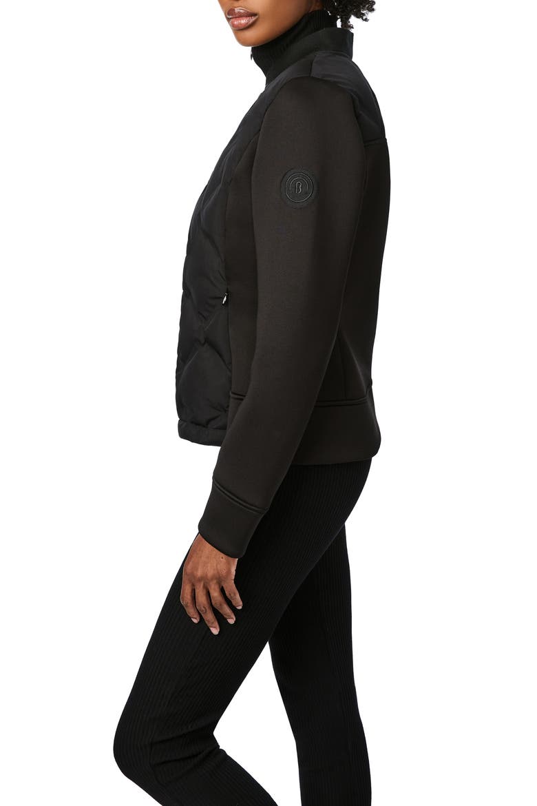 Mix Media Water Resistant Jacket, Alternate, color, BLACK