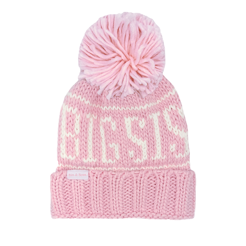 Bits & Bows Big Sis Bobble Hat In Pink