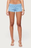 EDIKTED Nataly Button Cotton Knit Shorts