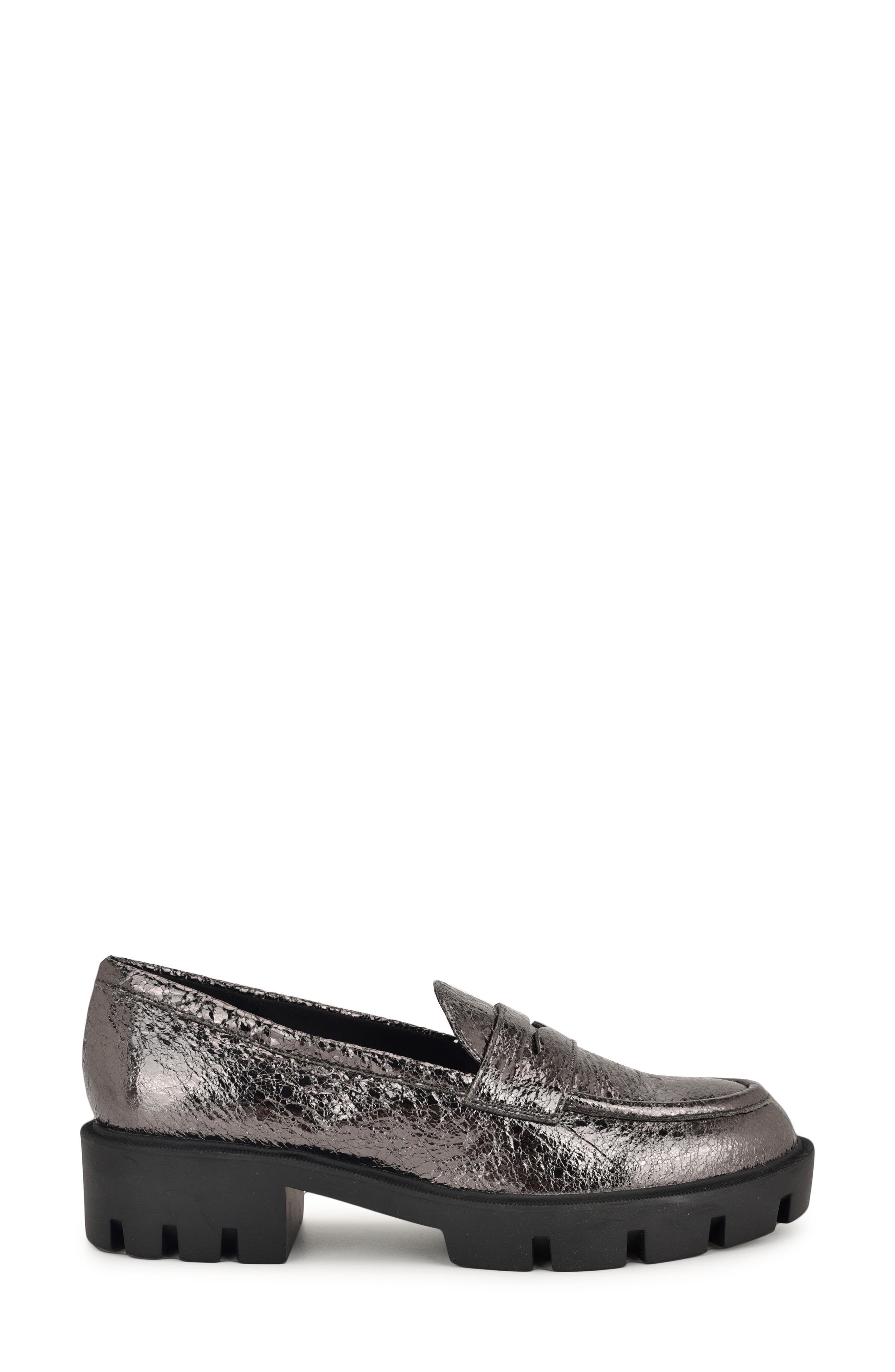 Maibel Platform Penny Loafer, Alternate, color, PEWTER 060
