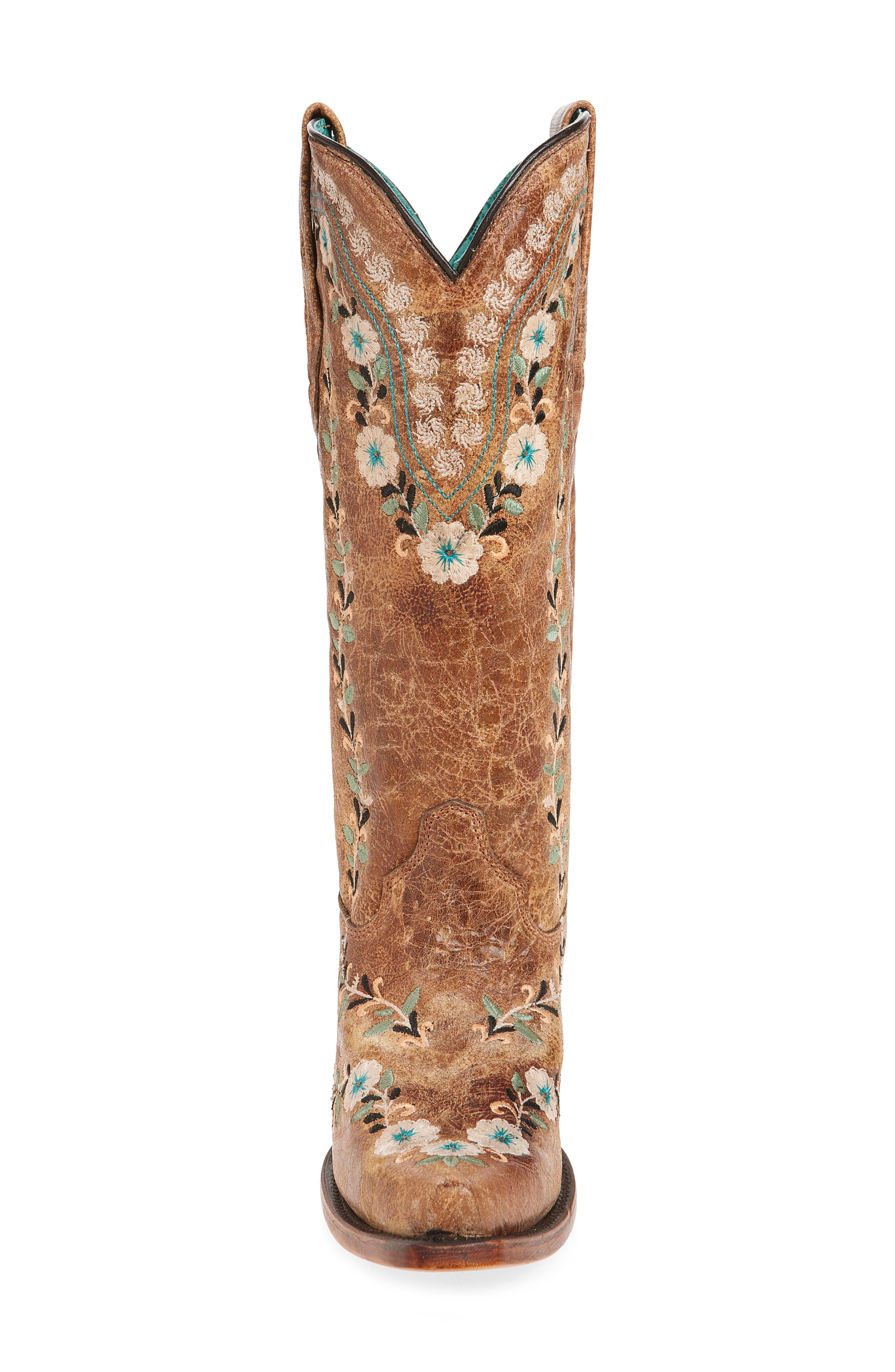 CORRAL Floral Embroidered Western Boot, Alternate, color, 
