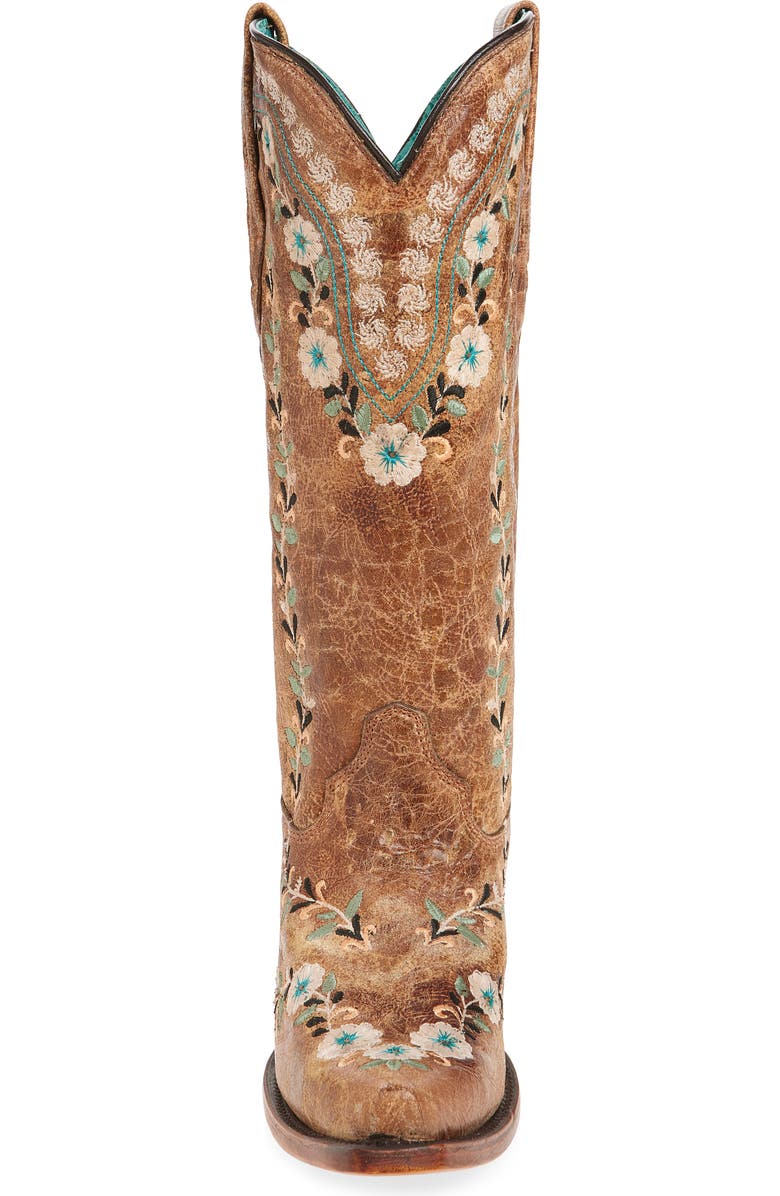 CORRAL Floral Embroidered Western Boot, Alternate, color,