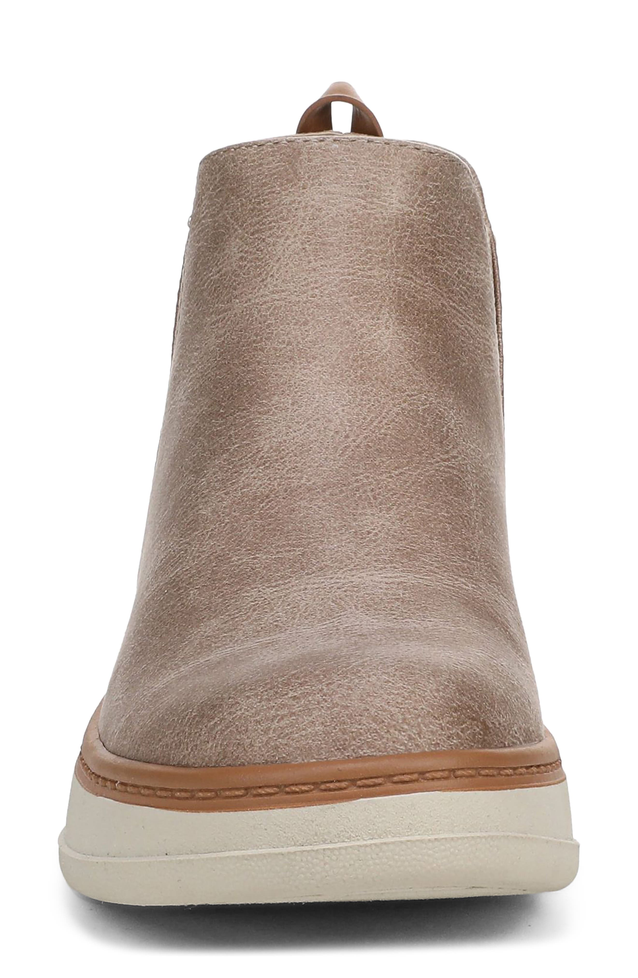 Charming Faux Leather Wedge Sneaker Bootie, Alternate, color, MUSHROOM FAUX LEATHER