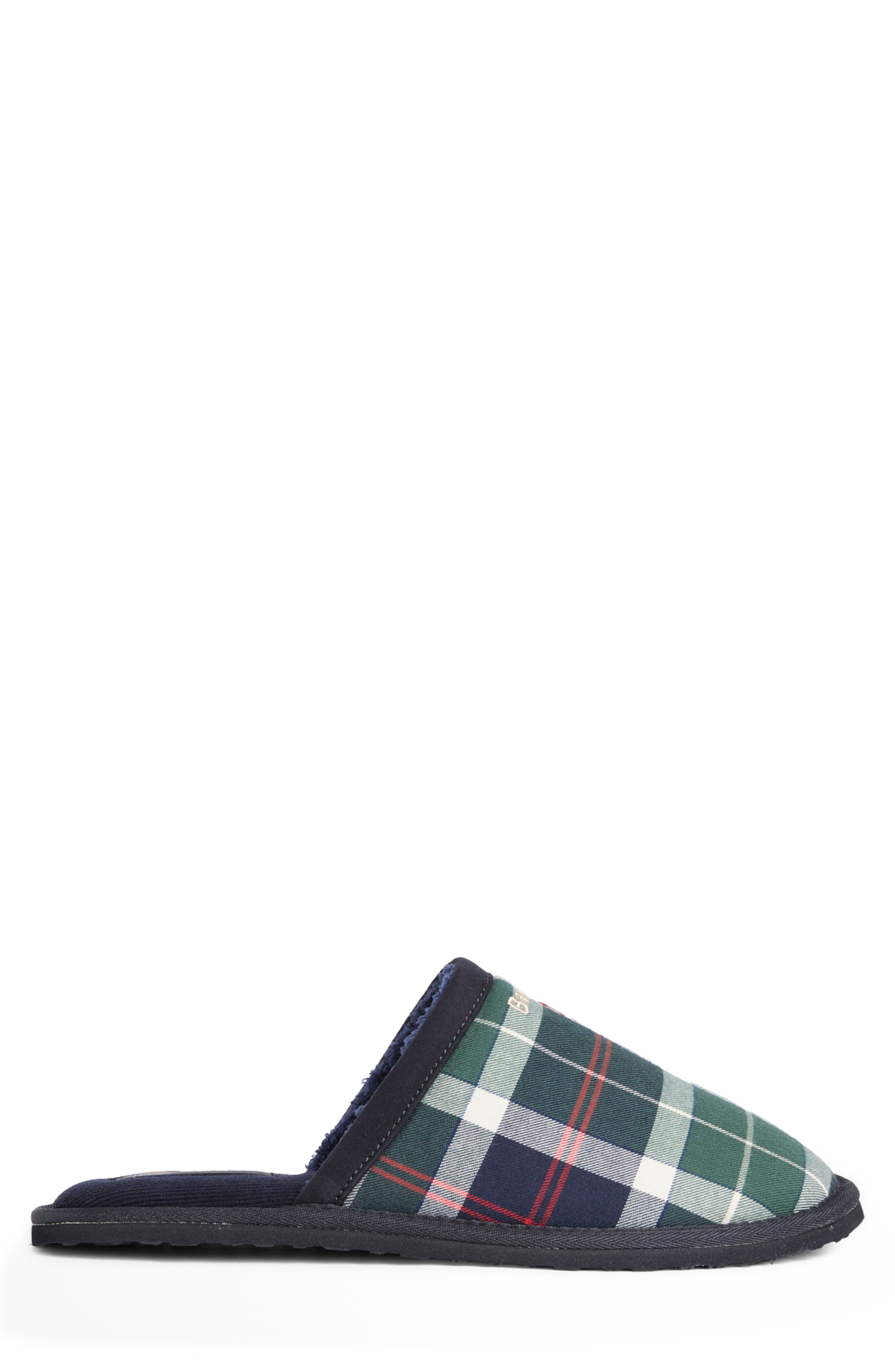 Everitt Tartan Mule Slipper, Alternate, color, EVERGREEN FESTIVE TARTAN