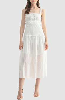 Cotton Eyelet Midi Sundress