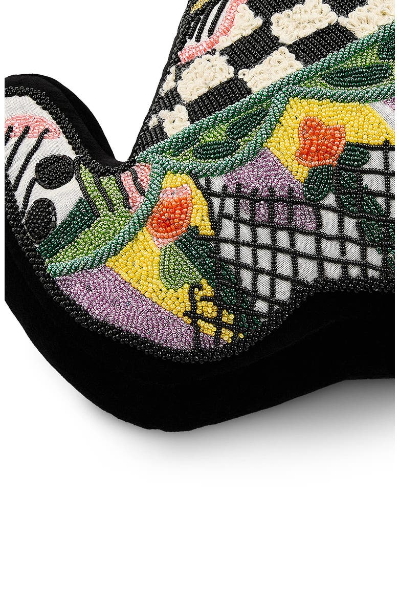 Beaded Teapot Throw Pillow, Alternate, color, MULTI