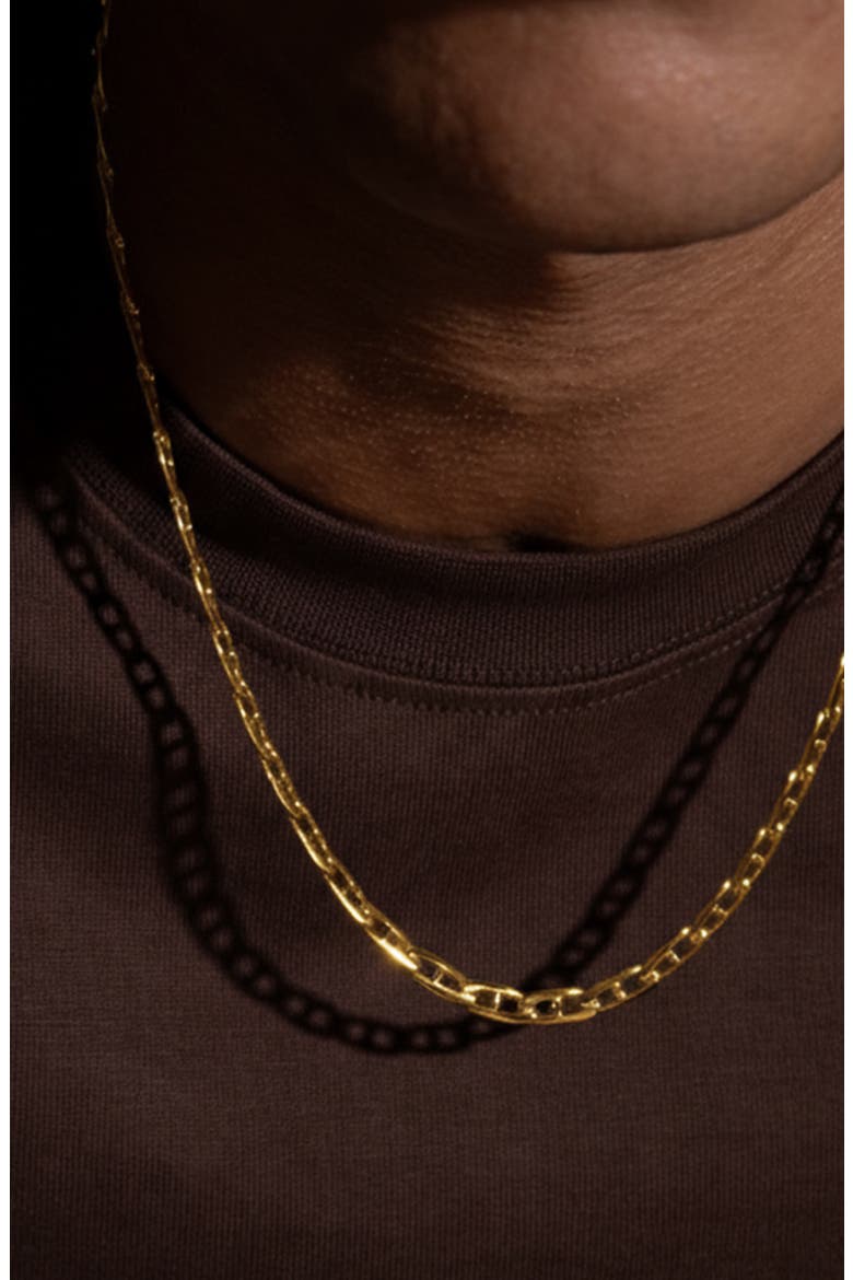Figaro Cut Chain In Gold, Alternate, color, Gold